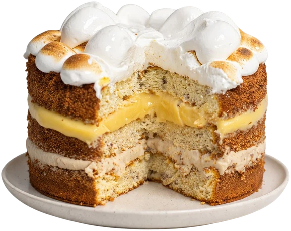Bolo de Nozes, fotografia original do catálogo Stelle Patisserie