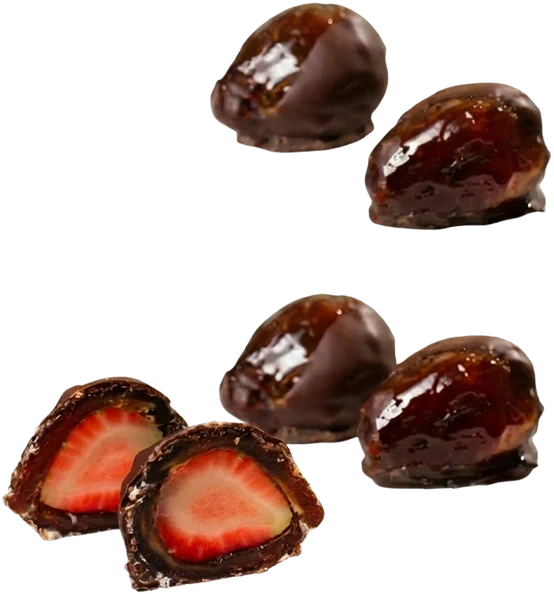 Bombom de Tâmara Vegano, fotografia original do catálogo Stelle Patisserie