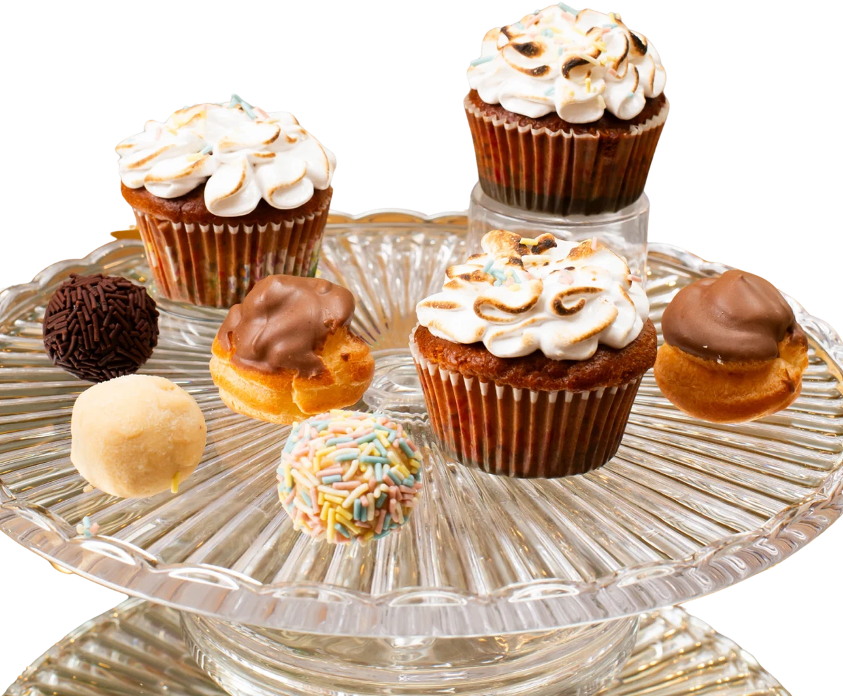 Bolo e cupcakes reais da linha Zero Adoçantes da Stelle