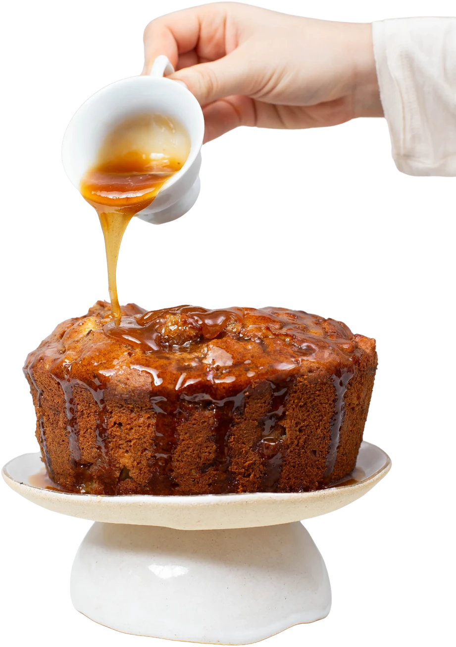 Sticky Toffee Date Cake, fotografia original do catálogo Stelle Patisserie